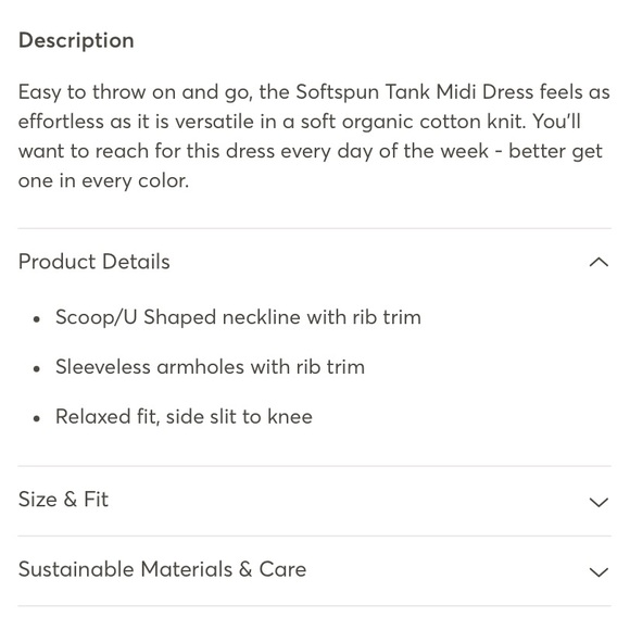 PACT ORGANIC COTTON SOFTSPUN MIDI TANK DRESS SIZE XL IN PALISADE STRIPE - Picture 6 of 8